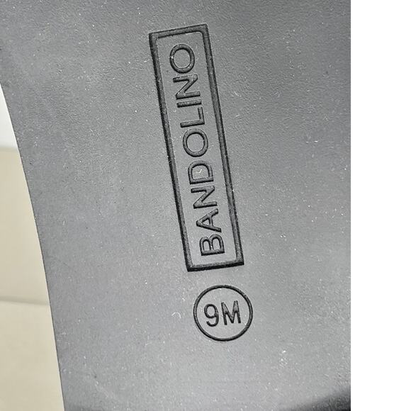 BANDOLINO WOMENS VANELLI SQUARE TOE BLACK CASUAL FLAT FAUX LEATHER SANDALS 9M - Picture 11 of 13